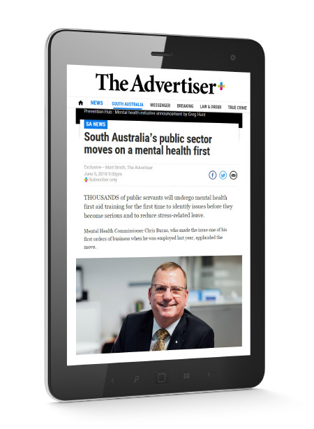 Commissioner Chris in the Advertiser Online